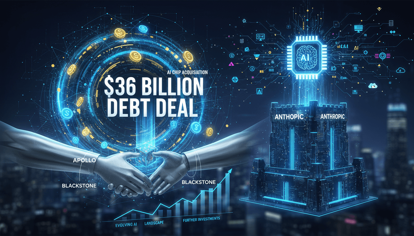 Apollo and Blackstone facilitate a $36 billion debt deal for Anthropic's AI chip acquisition.