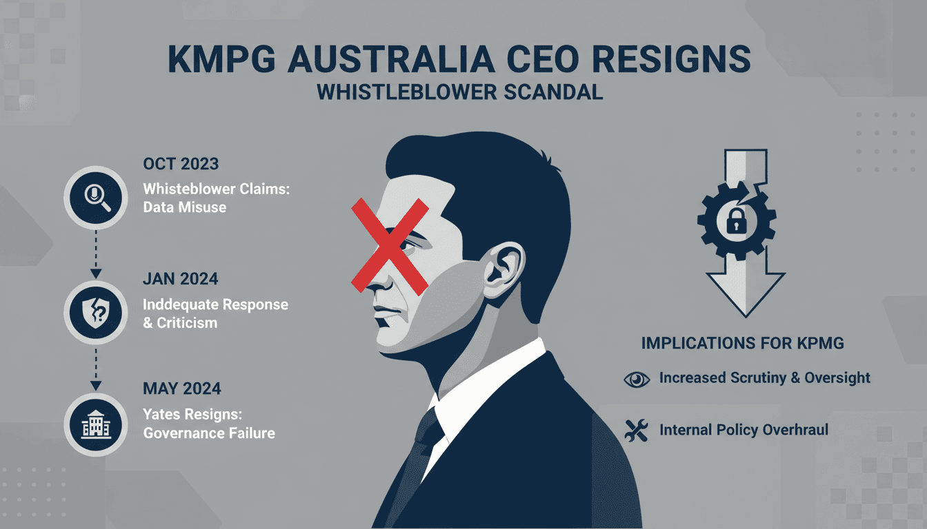 Andrew Yates, former CEO of KPMG Australia, during a press conference.