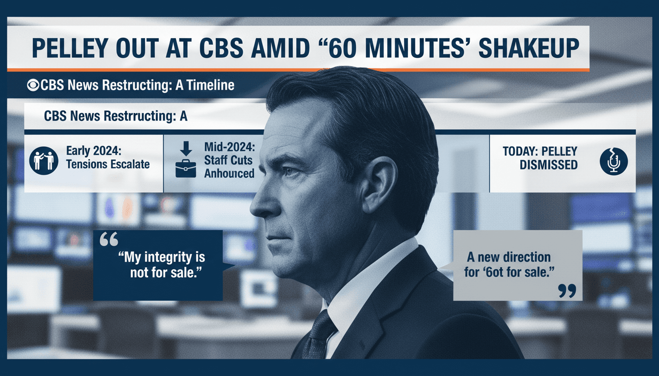 Scott Pelley speaking during a CBS News segment