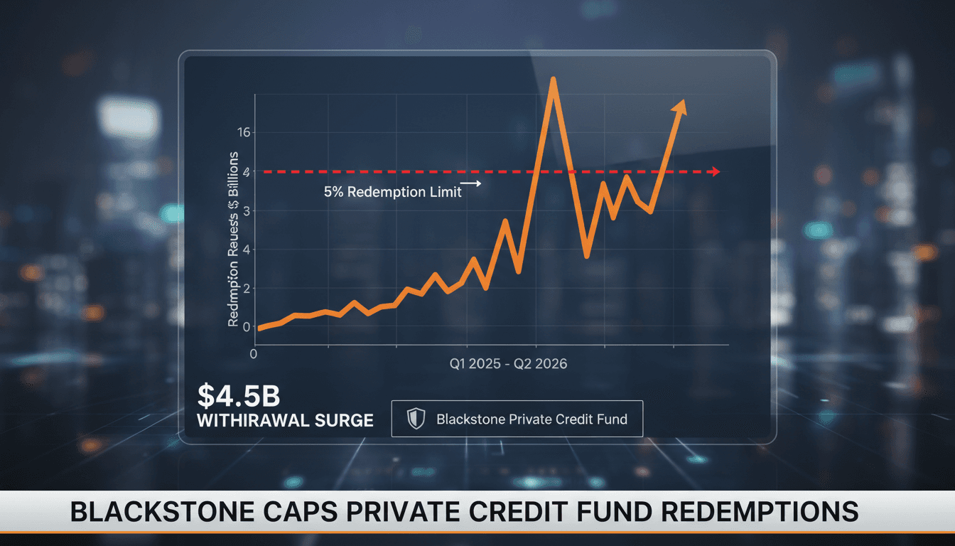 Blackstone logo with financial market graphics