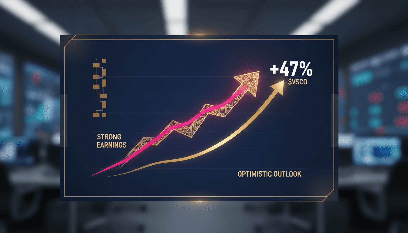 Victoria's Secret stock performance chart showing a 47% increase.