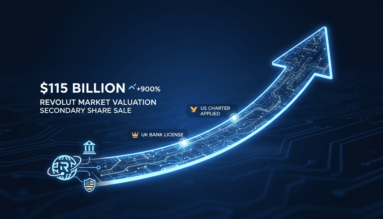 Revolut's strategic growth in the fintech sector with a $115 billion valuation.