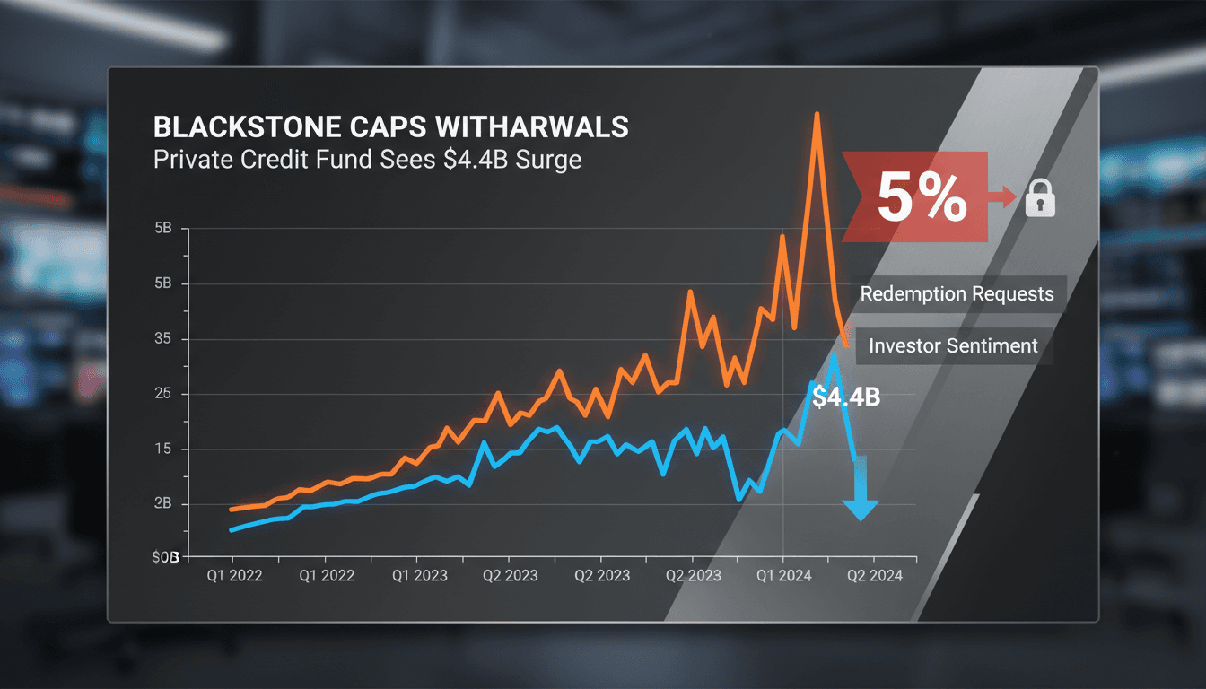 Blackstone logo with a financial market background