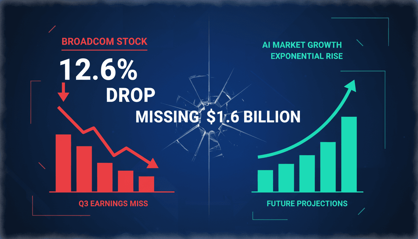 Broadcom stock performance chart with AI revenue projections