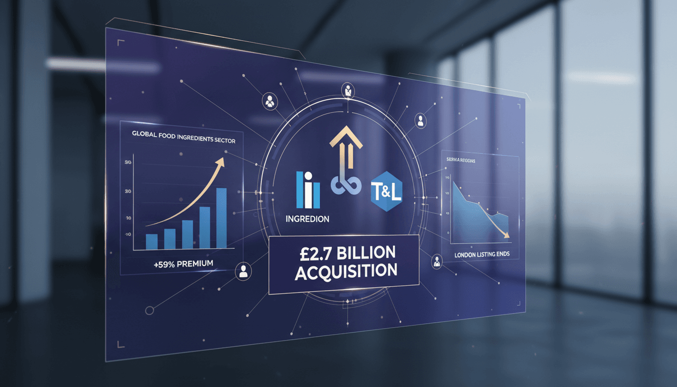 Ingredion and Tate & Lyle logos with a financial backdrop