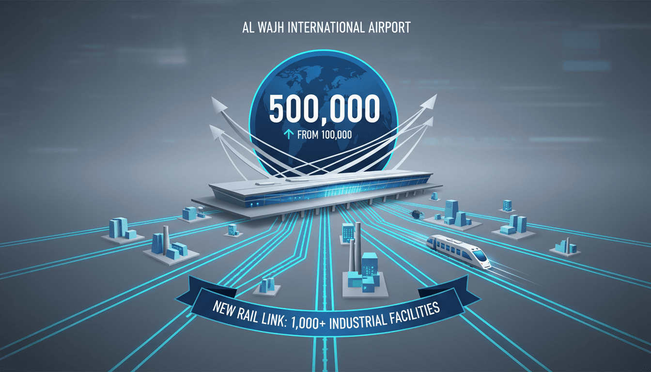Al Wajh International Airport with new rail link and upgraded facilities