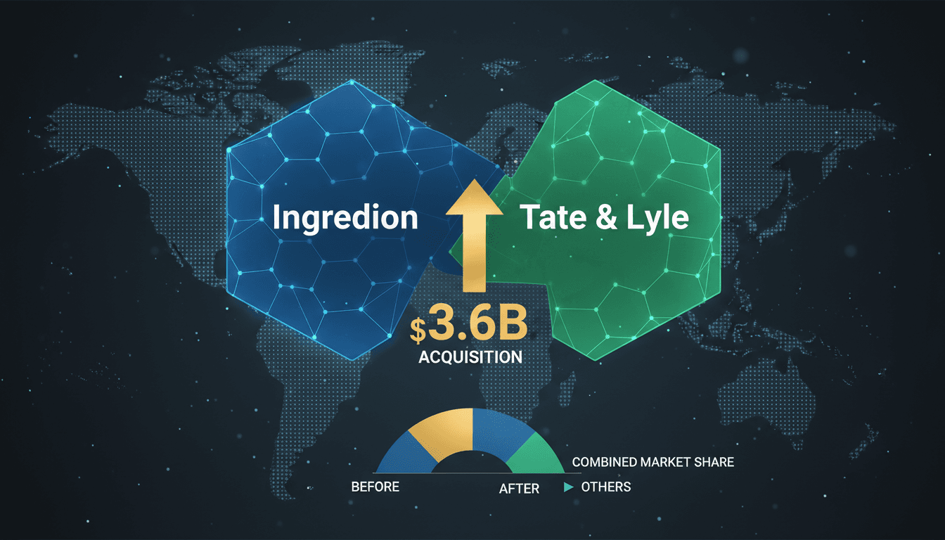 Ingredion and Tate & Lyle logos with a financial backdrop