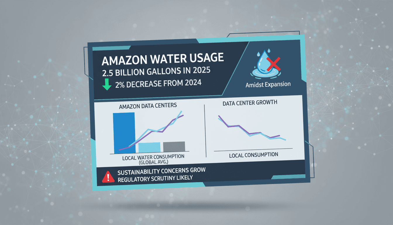 Amazon data centers water usage analysis for 2025