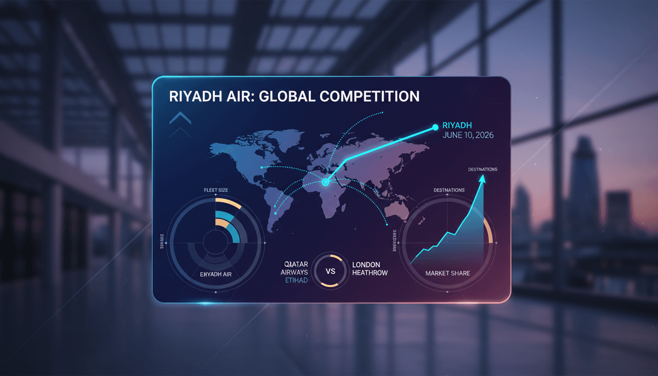 Riyadh Air's inaugural flight to London with a Boeing 787 Dreamliner