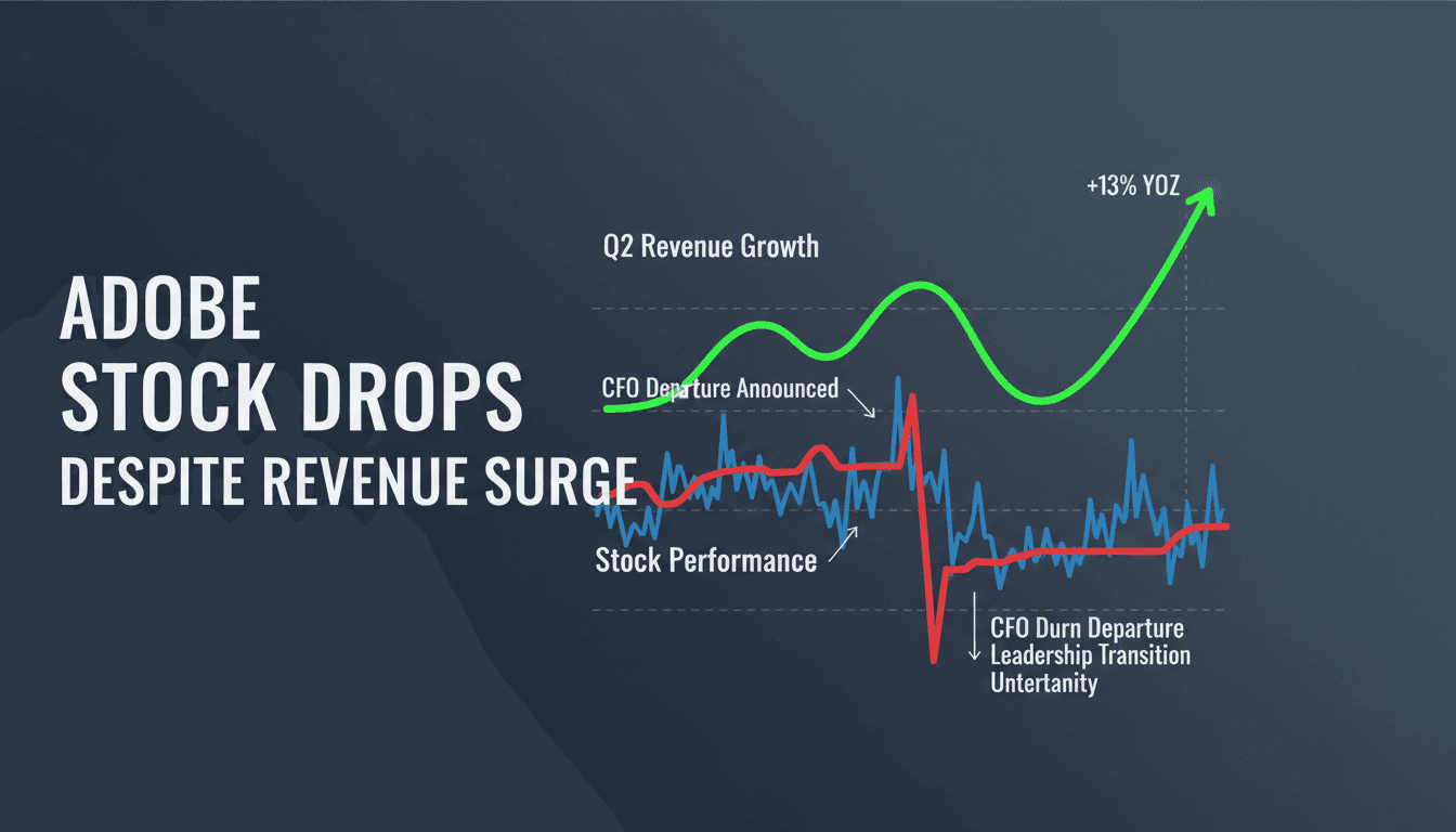 Adobe CFO Departure Causes Stock Drop Despite Strong Q2 Revenue Growth