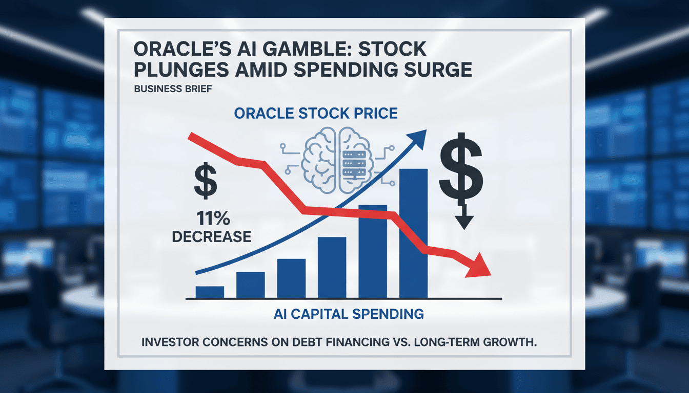Oracle's stock performance following AI capital spending announcement