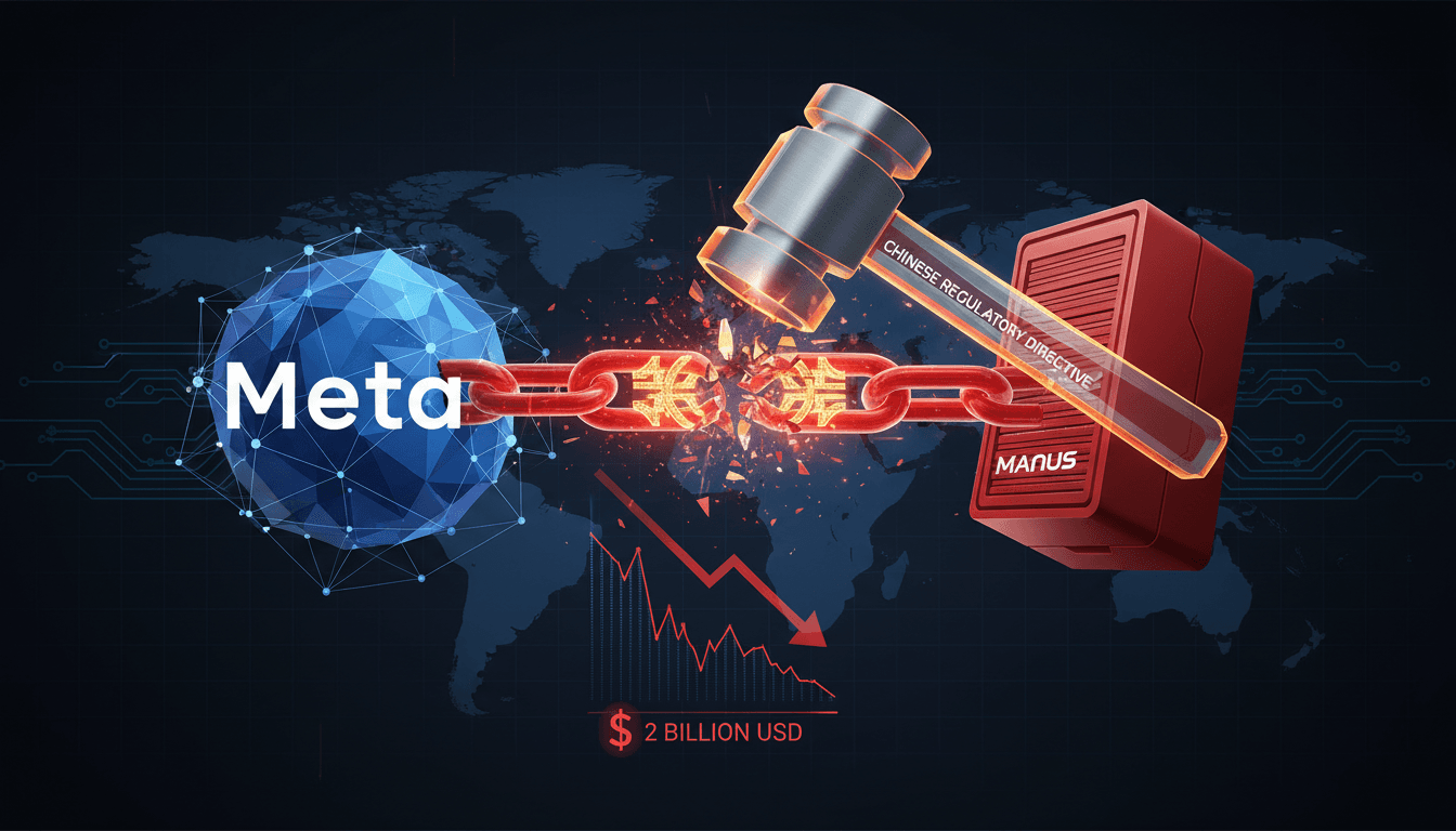Meta Platforms logo with a backdrop of regulatory documents