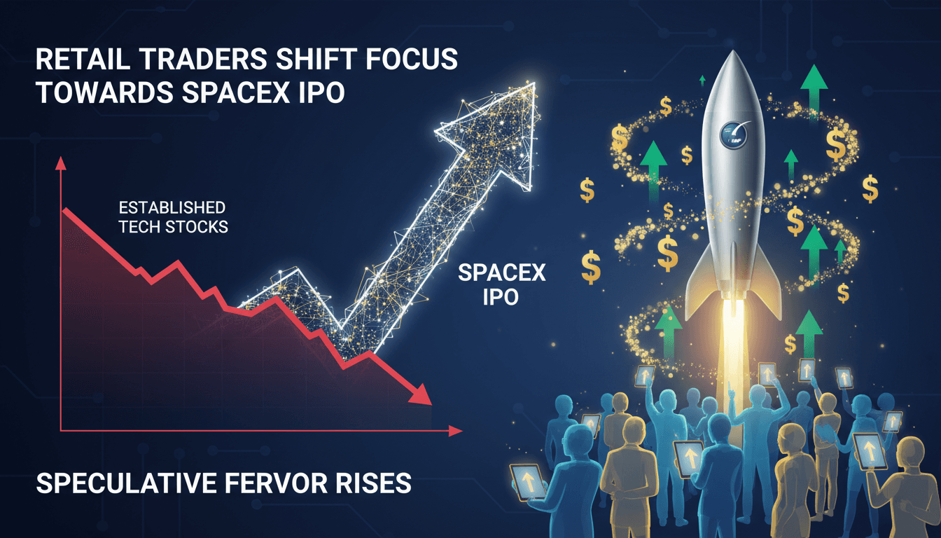 Retail traders shifting focus to SpaceX ahead of IPO