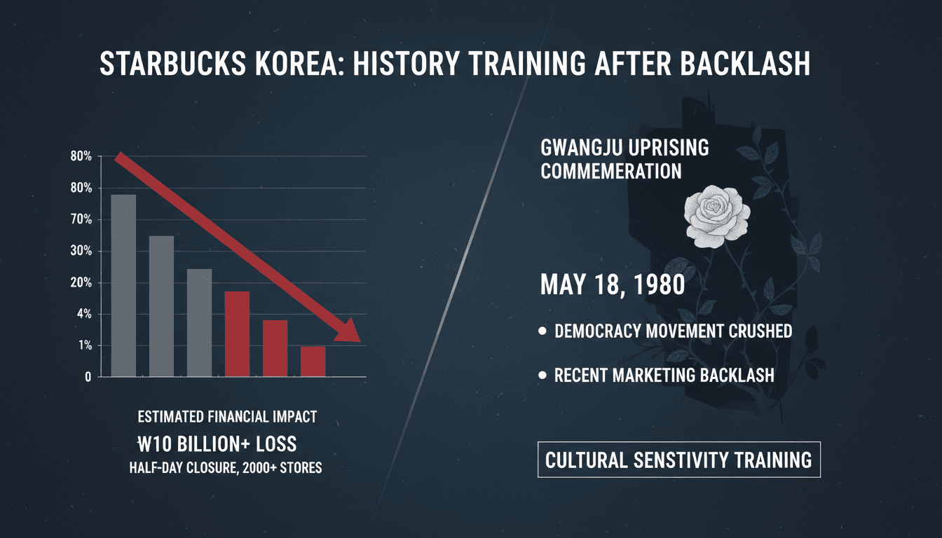 Starbucks Korea to close stores for history training after marketing backlash