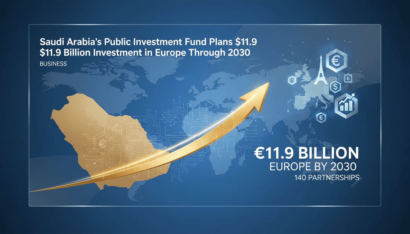 Saudi Arabia's Public Investment Fund Plans $11.9 Billion Investment in Europe Through 2030