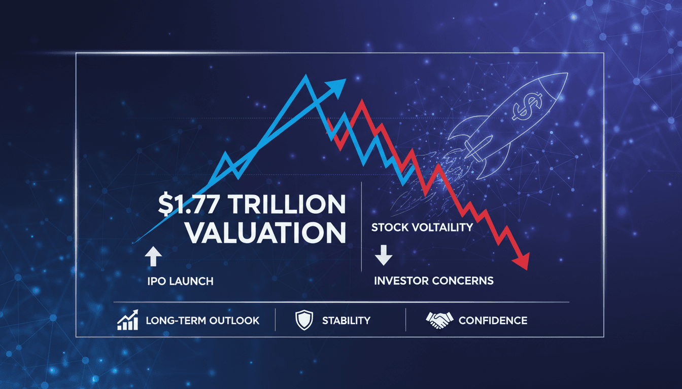 SpaceX's IPO valuation reaches $1.77 trillion amid stock volatility