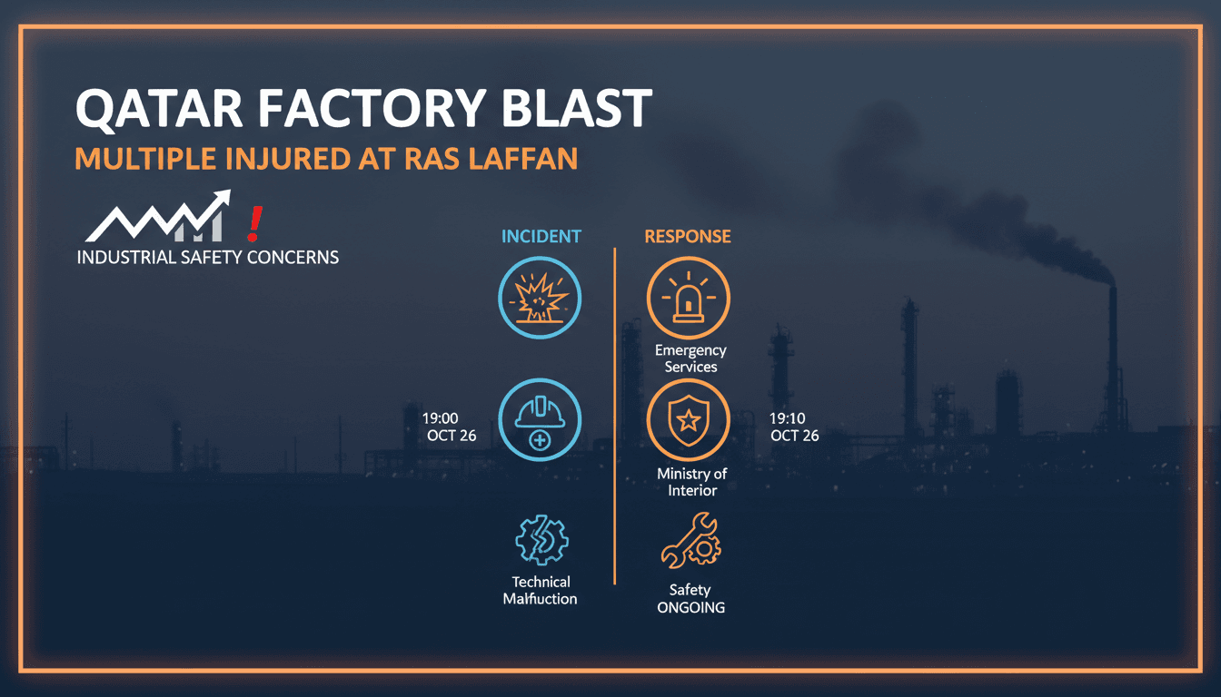 Emergency response at Ras Laffan factory explosion site