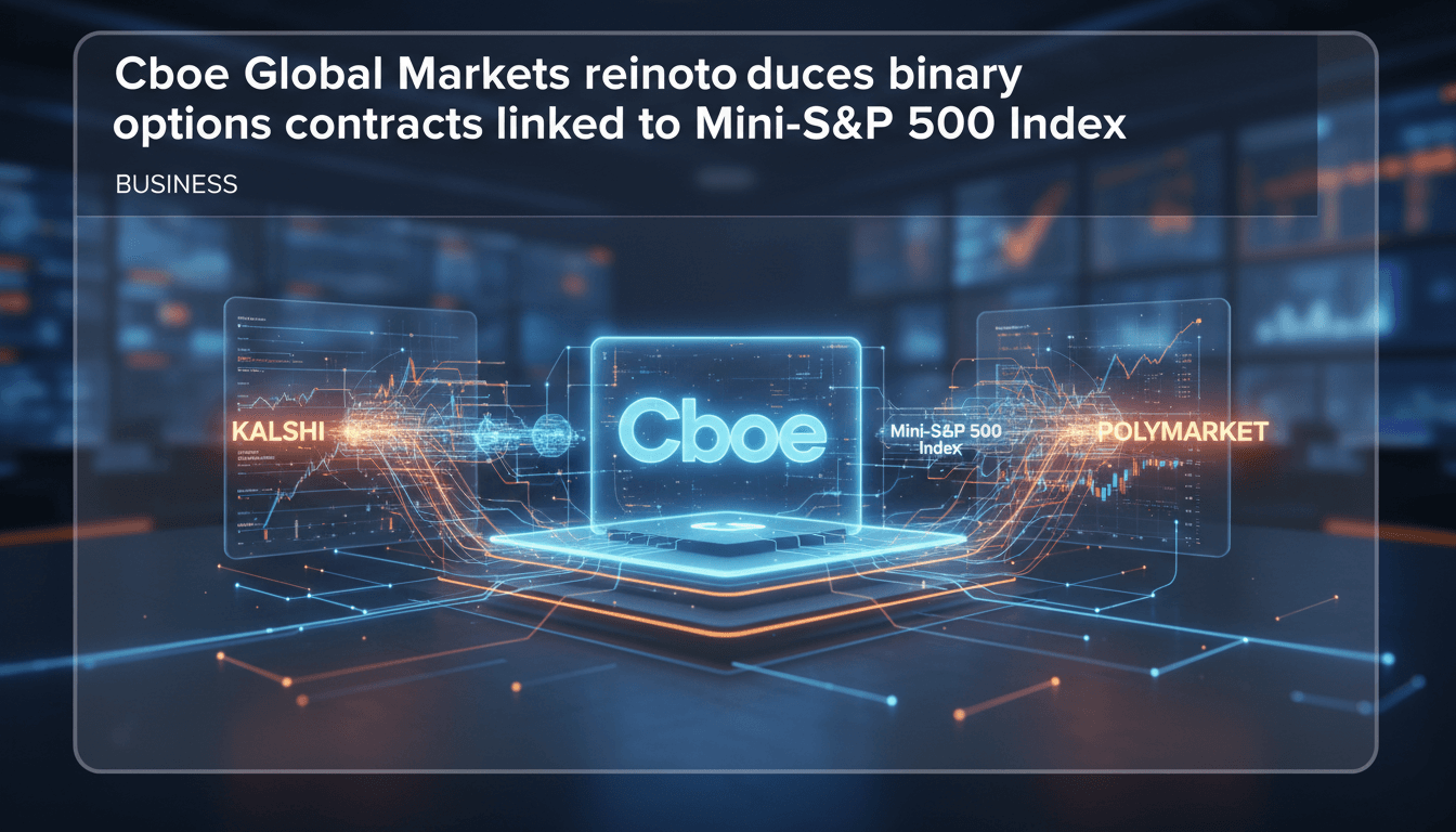 Cboe Global Markets logo with a financial market background