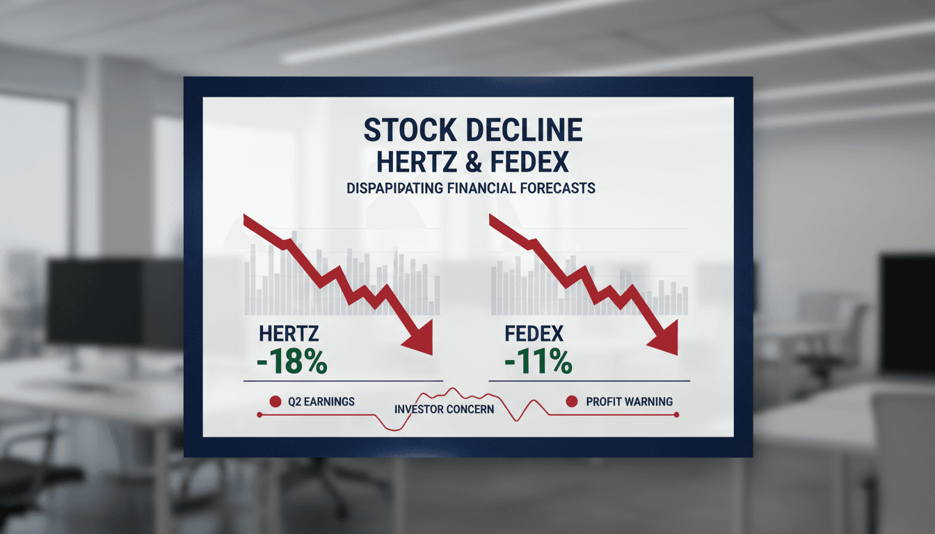 Stock market trends for Hertz and FedEx following earnings reports.