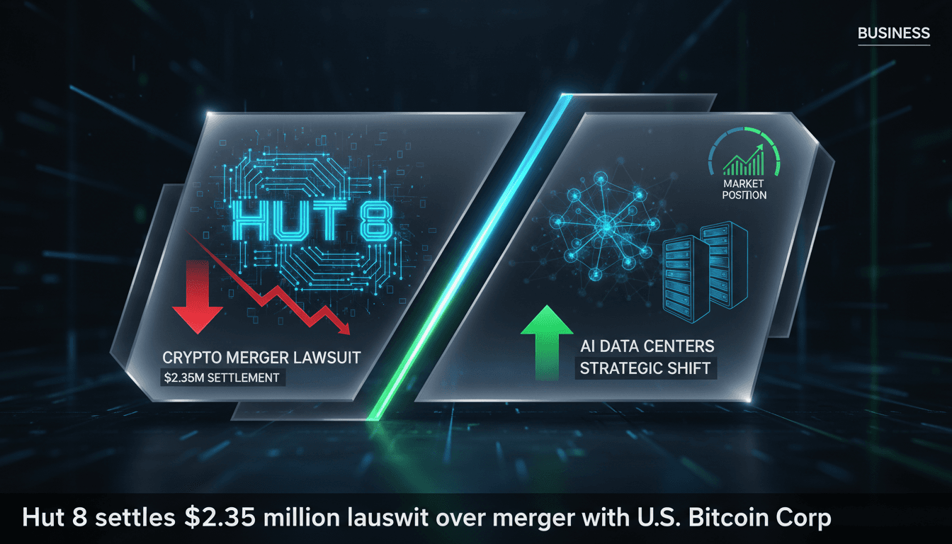 Hut 8 settles $2.35 million lawsuit over merger with U.S. Bitcoin Corp