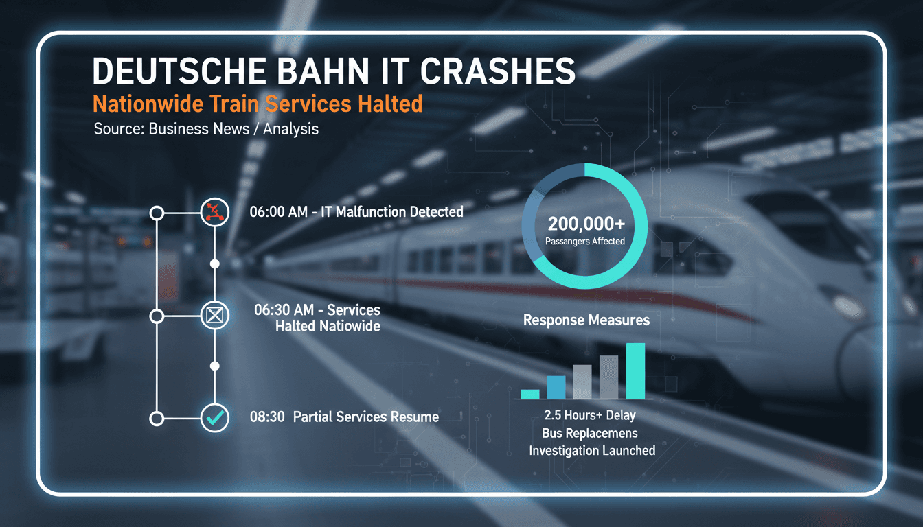Deutsche Bahn halts nationwide train services due to IT malfunction