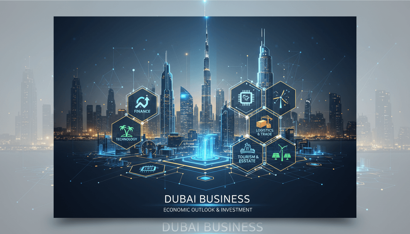 Dubai skyline with a focus on business and innovation