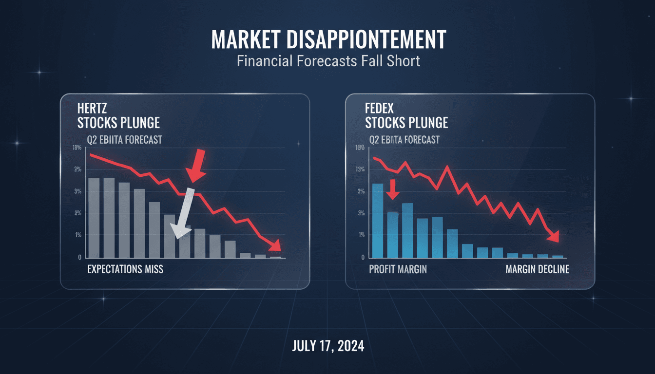 Hertz and FedEx stocks decline sharply following disappointing financial forecasts