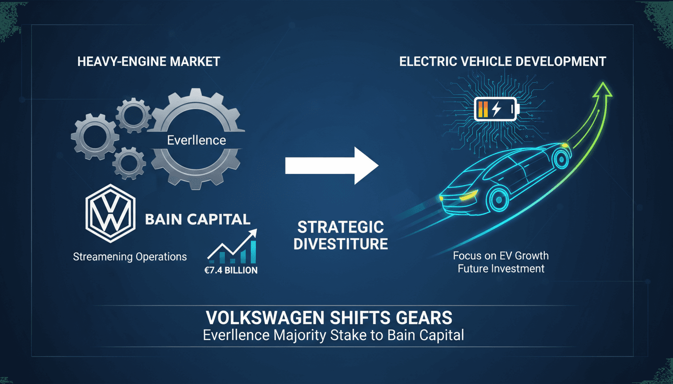 Volkswagen sells 51% stake in heavy-engine unit Everllence to Bain Capital for €7.4 billion