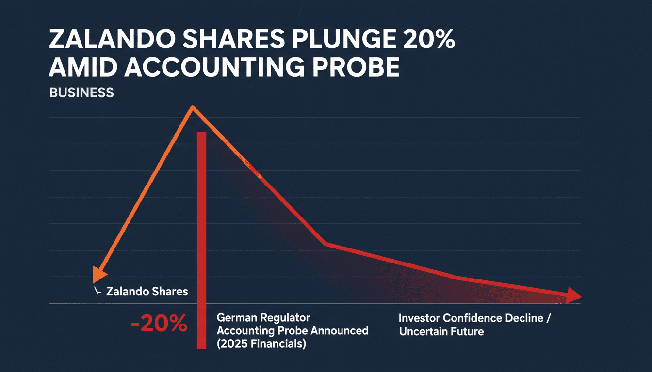 Zalando shares plunge 20% amid accounting probe by German regulator