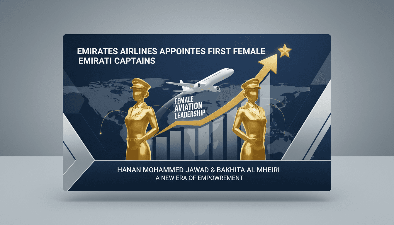 Captain Hanan Mohammed Jawad and Captain Bakhita Al Mheiri, first female Emirati captains at Emirates Airlines.