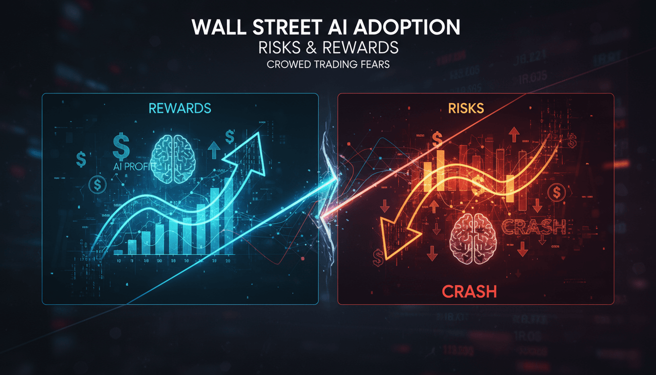 Illustration of AI's impact on trading strategies on Wall Street.