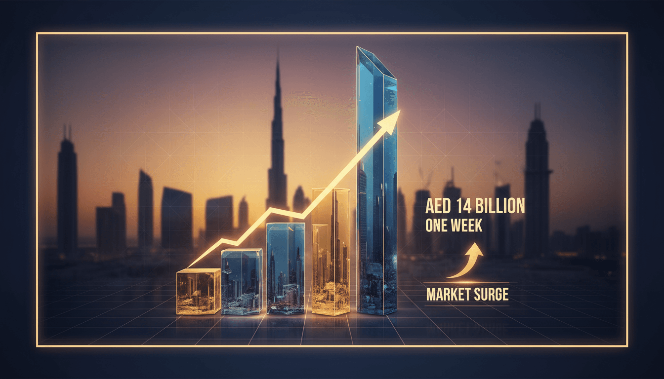Aerial view of Dubai's skyline showcasing luxury real estate developments.