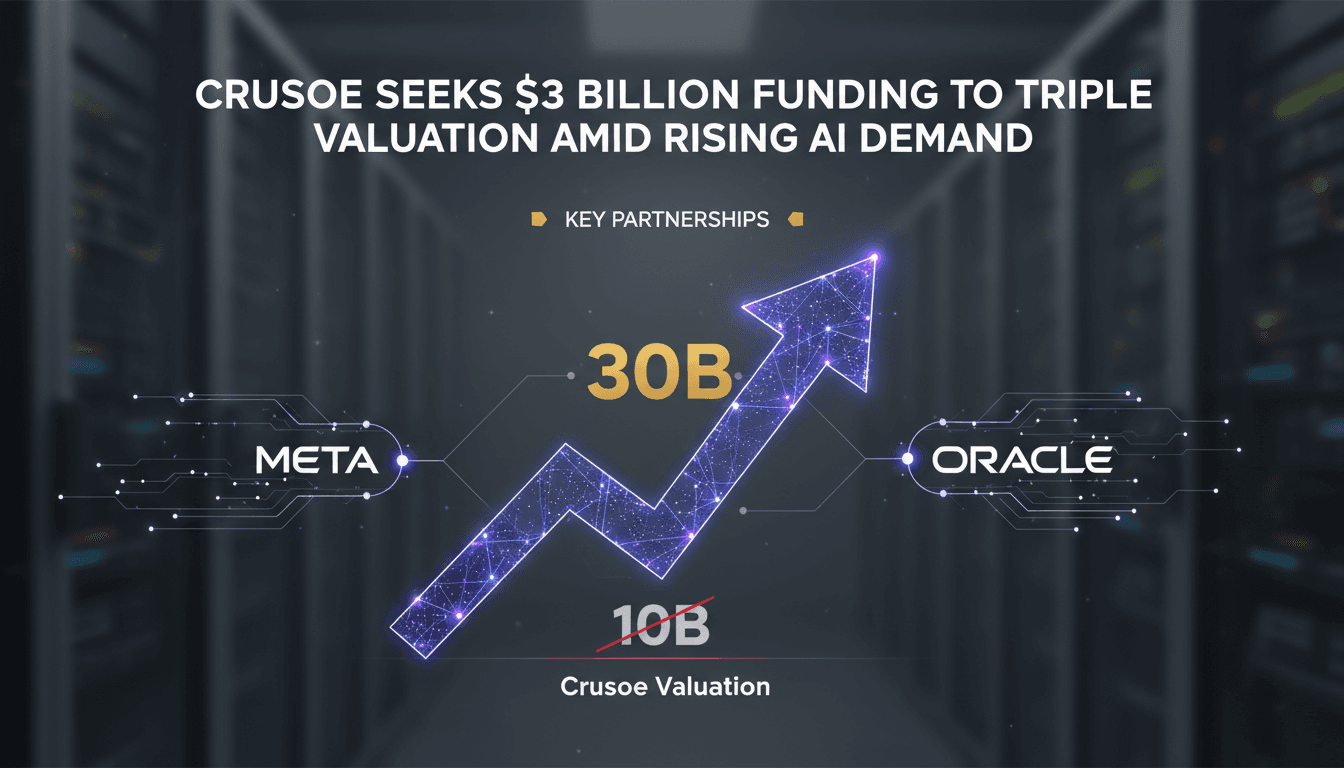 Crusoe seeks $3 billion funding to triple valuation amid rising AI demand