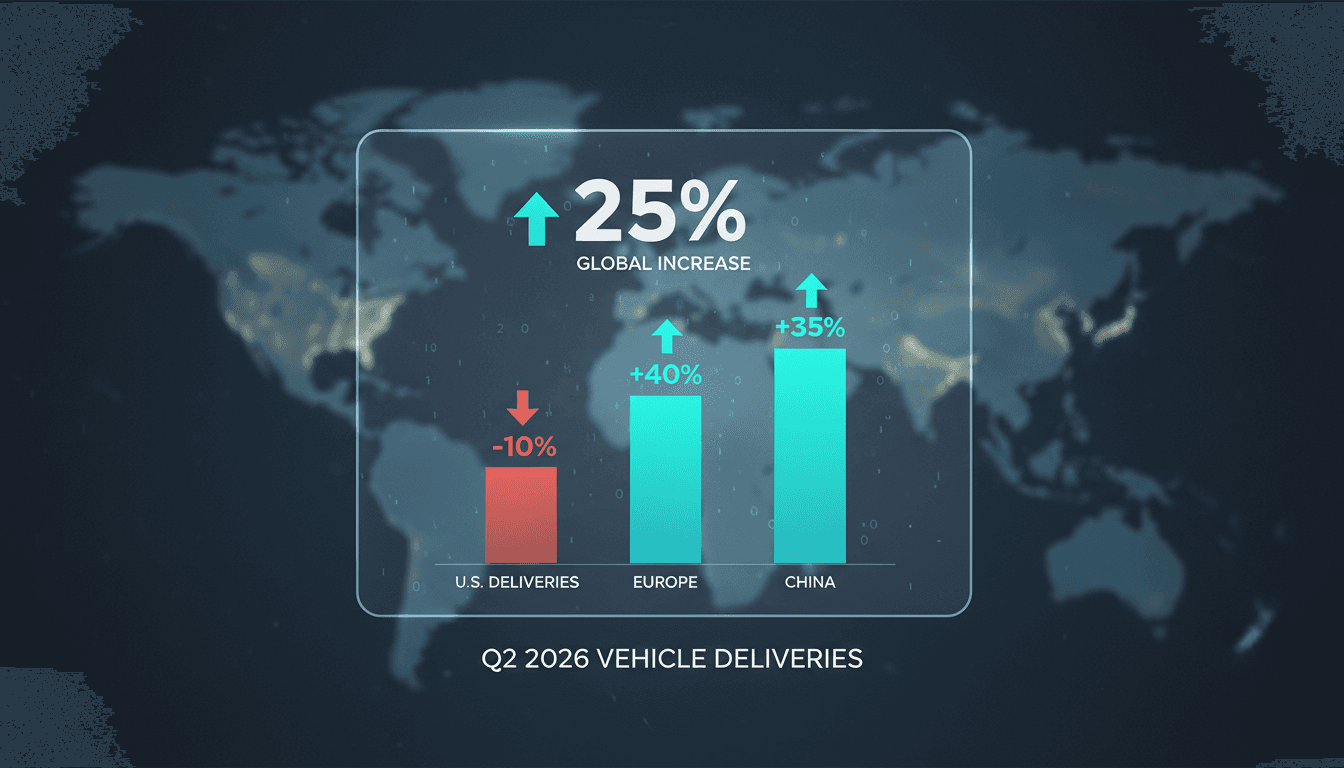 Tesla reports 25% increase in Q2 vehicle deliveries driven by European and Chinese demand