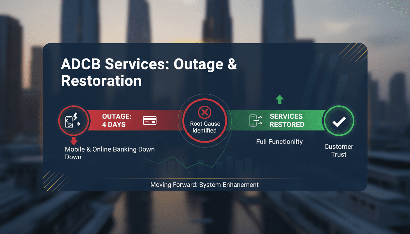 ADCB banking services restoration after outage