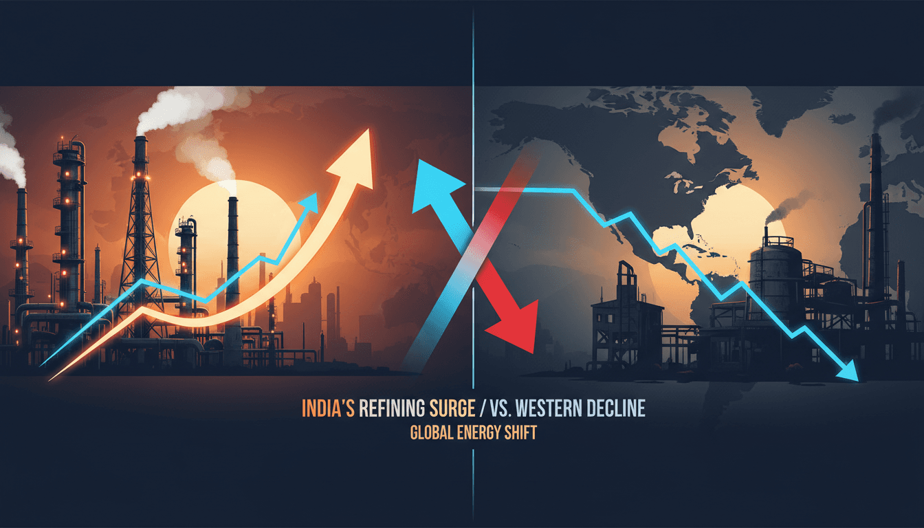 Prime Minister Modi announces India's oil refining expansion plans.