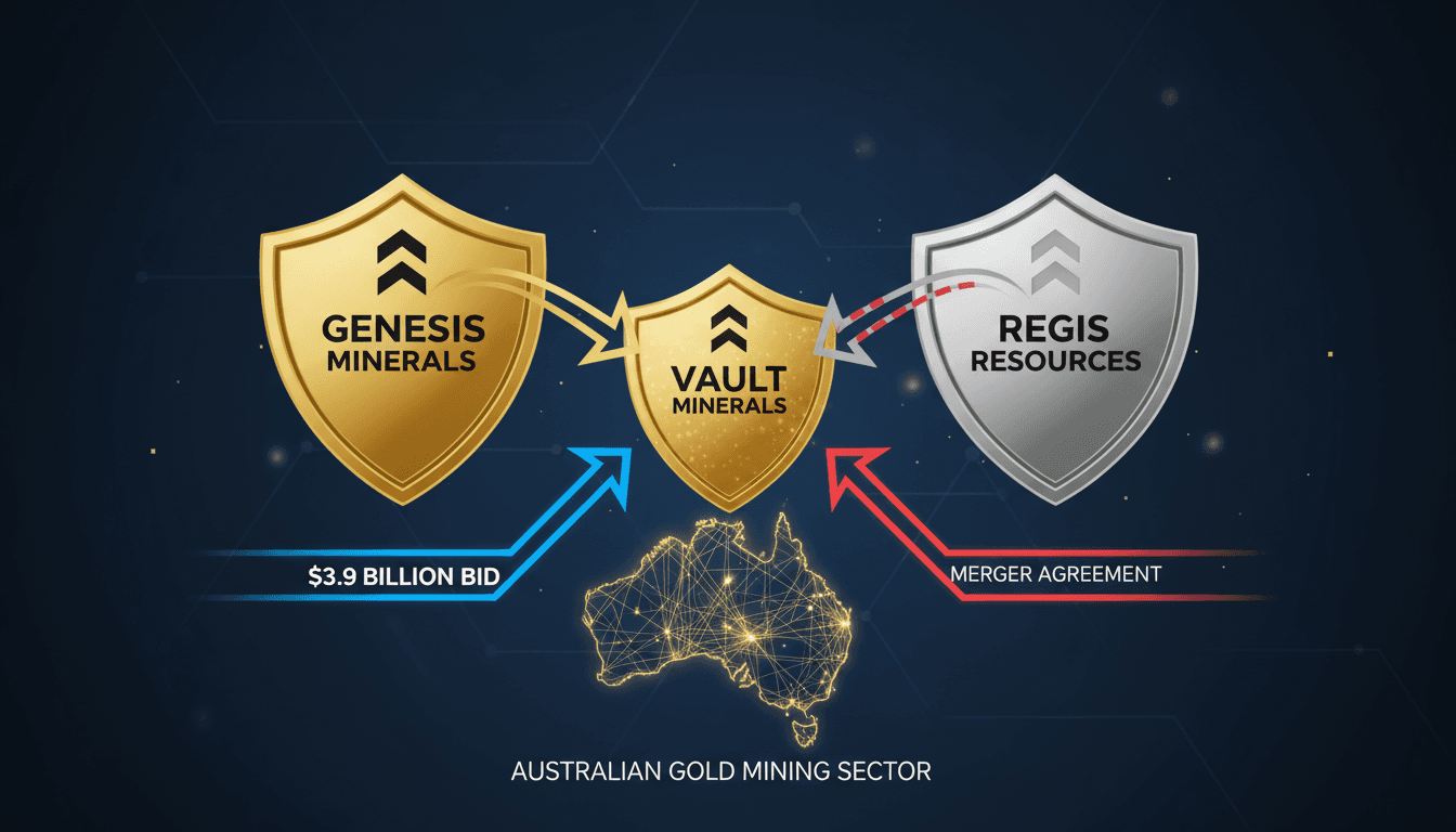 Genesis Minerals challenges Regis Resources with a significant bid for Vault Minerals.