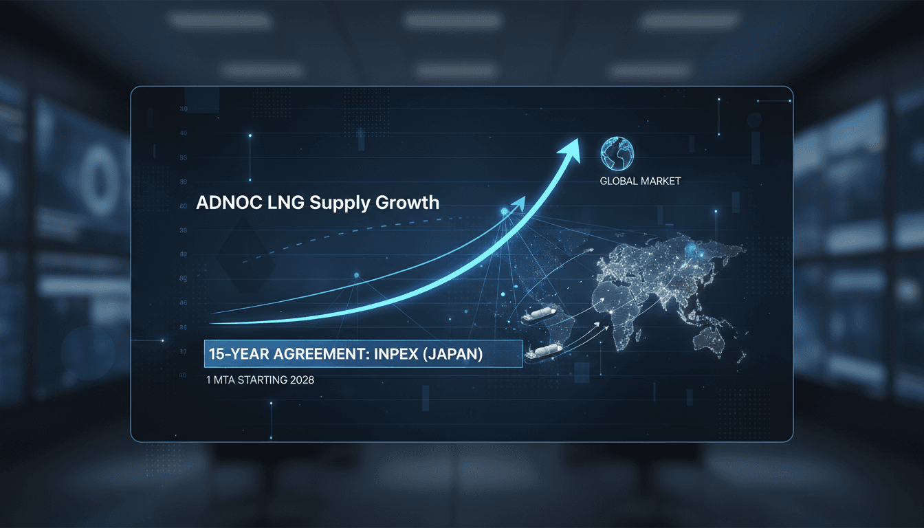 ADNOC and INPEX leaders signing the LNG supply agreement