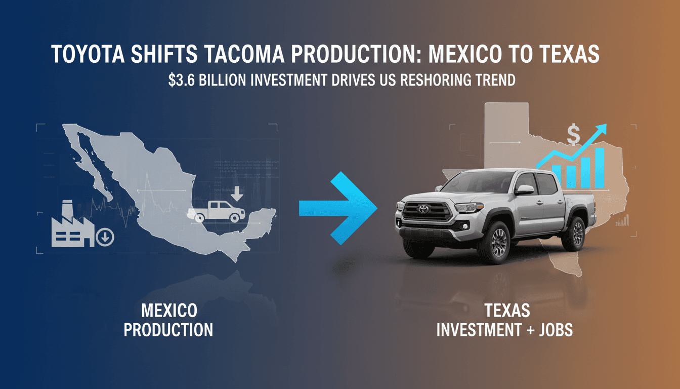 Toyota's San Antonio plant with Tacoma trucks in production