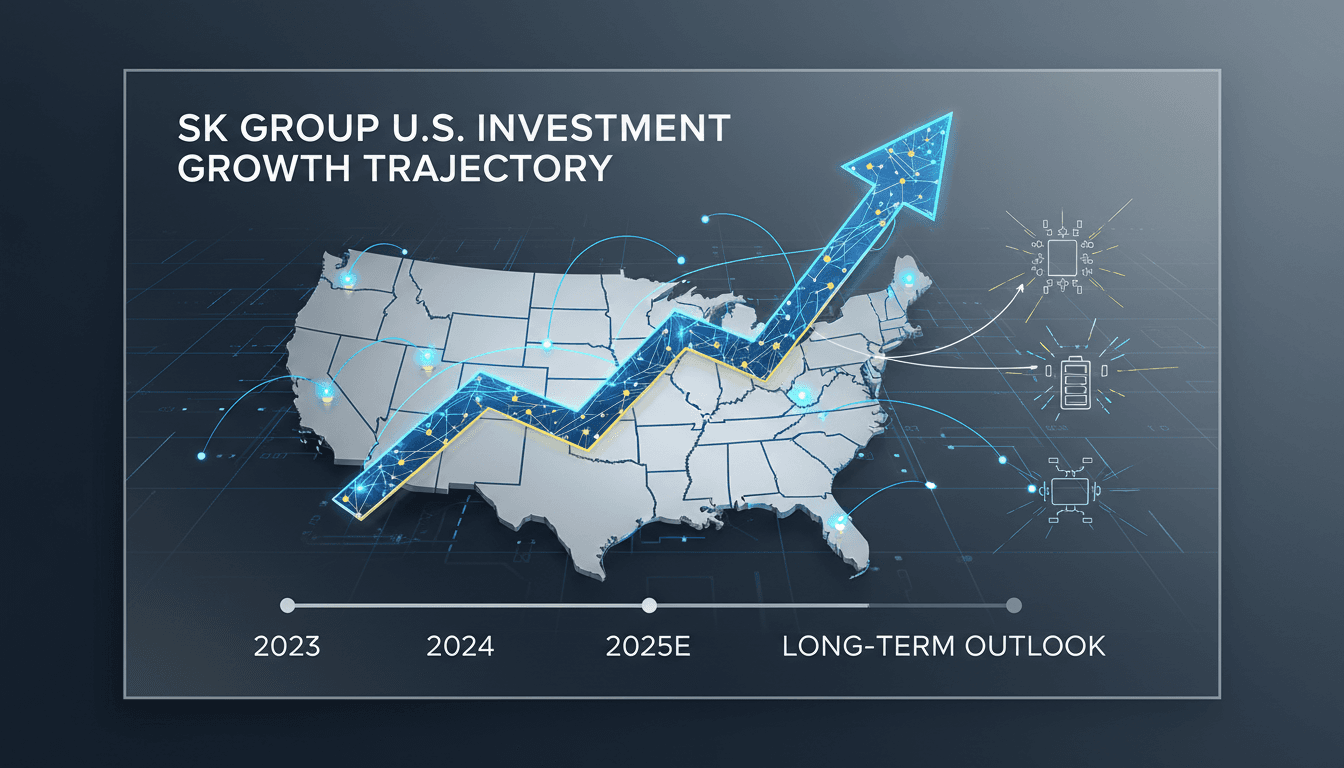 SK Group Chairman Chey Tae-won discussing investment plans in the U.S.