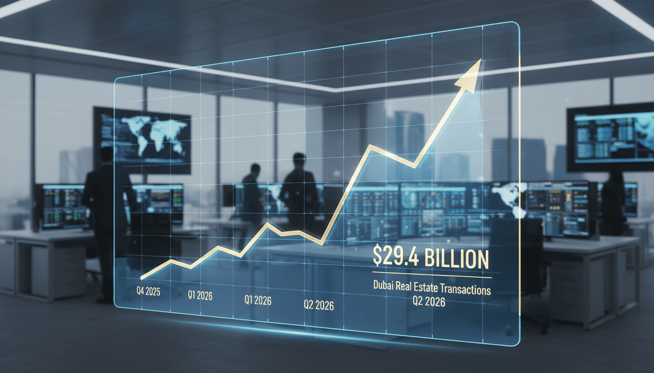 Dubai's real estate market records $29.4 billion in Q2 2026 transactions