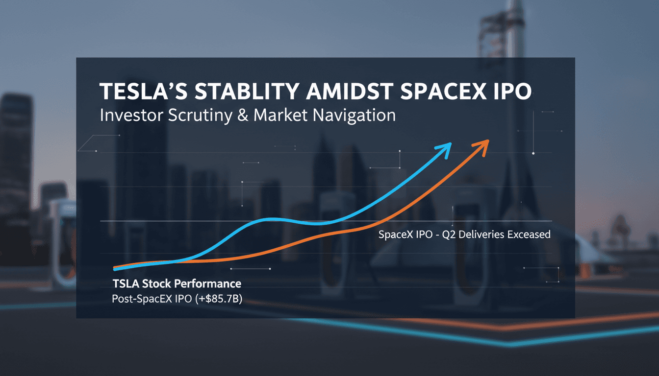 Tesla stock performance analysis following SpaceX IPO