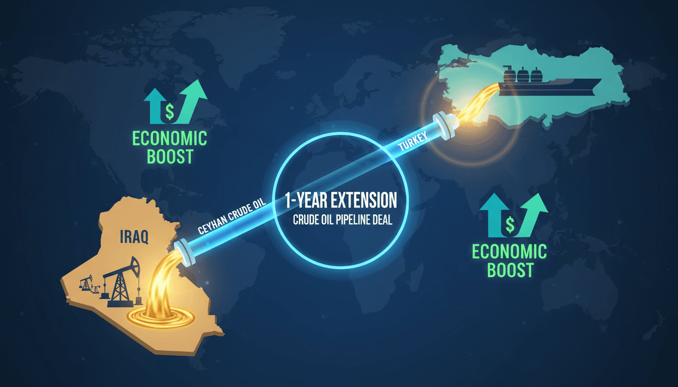 Turkey and Iraq crude oil pipeline agreement visual representation