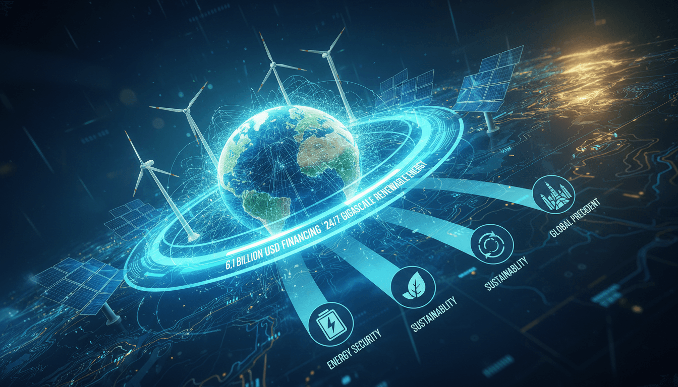 Masdar's gigascale renewable energy project concept illustration
