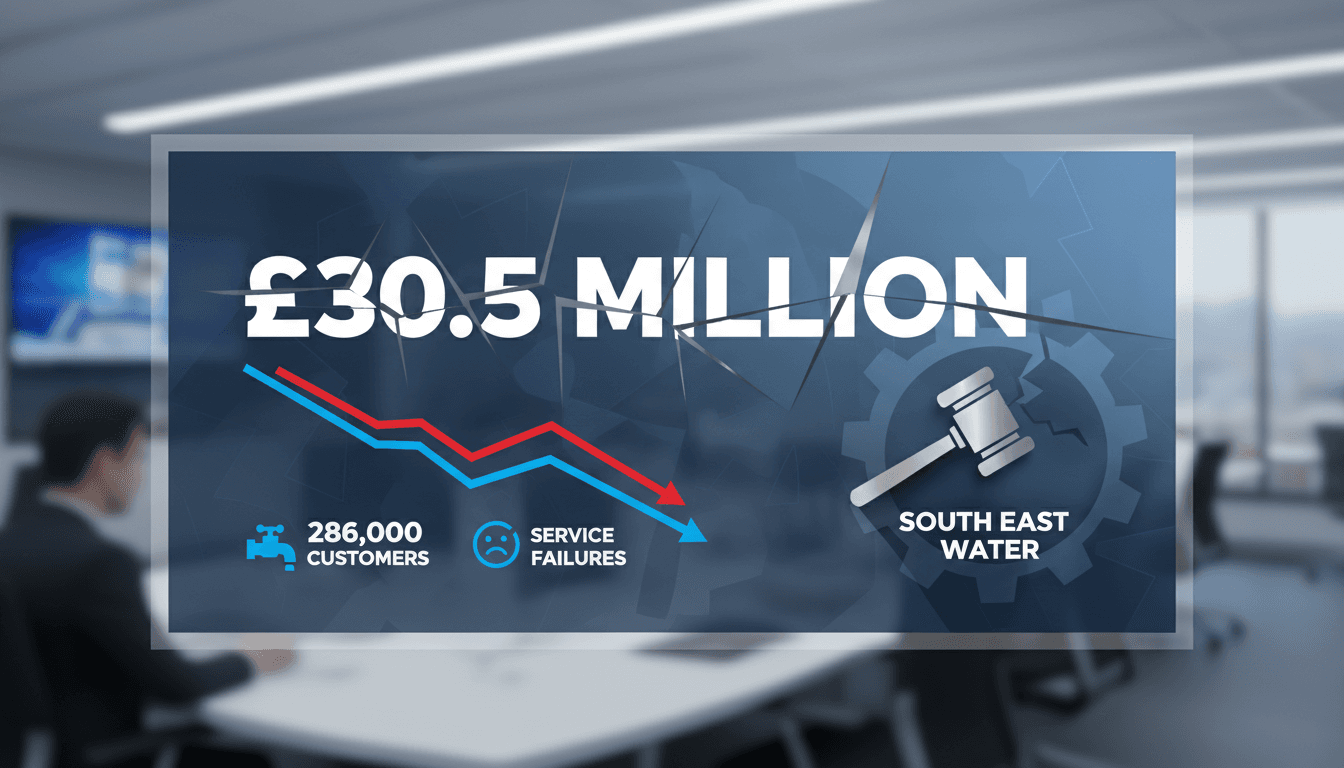 South East Water logo with a backdrop of water supply infrastructure.