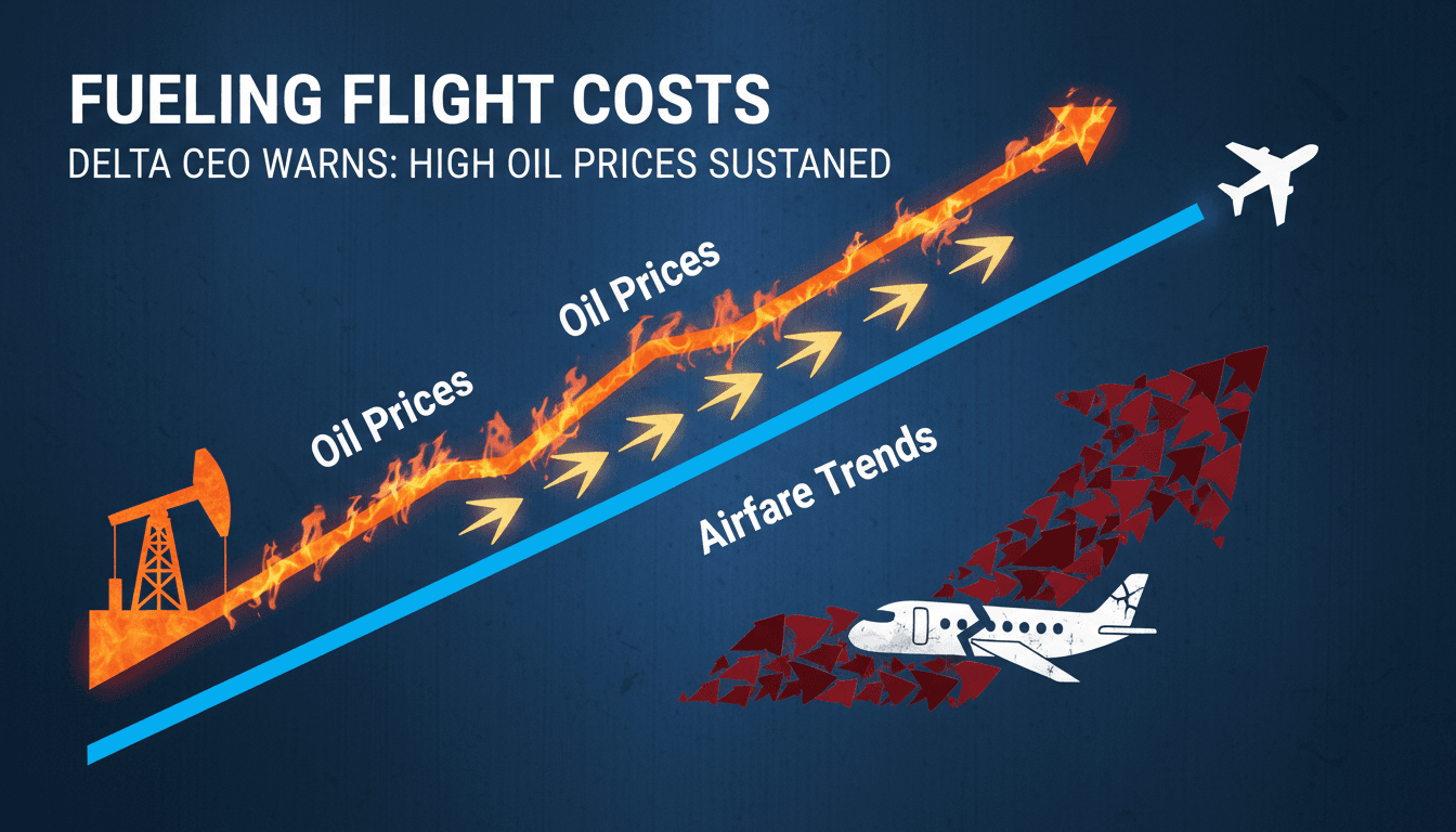 Delta Air Lines CEO Ed Bastian discussing airfare and oil prices.
