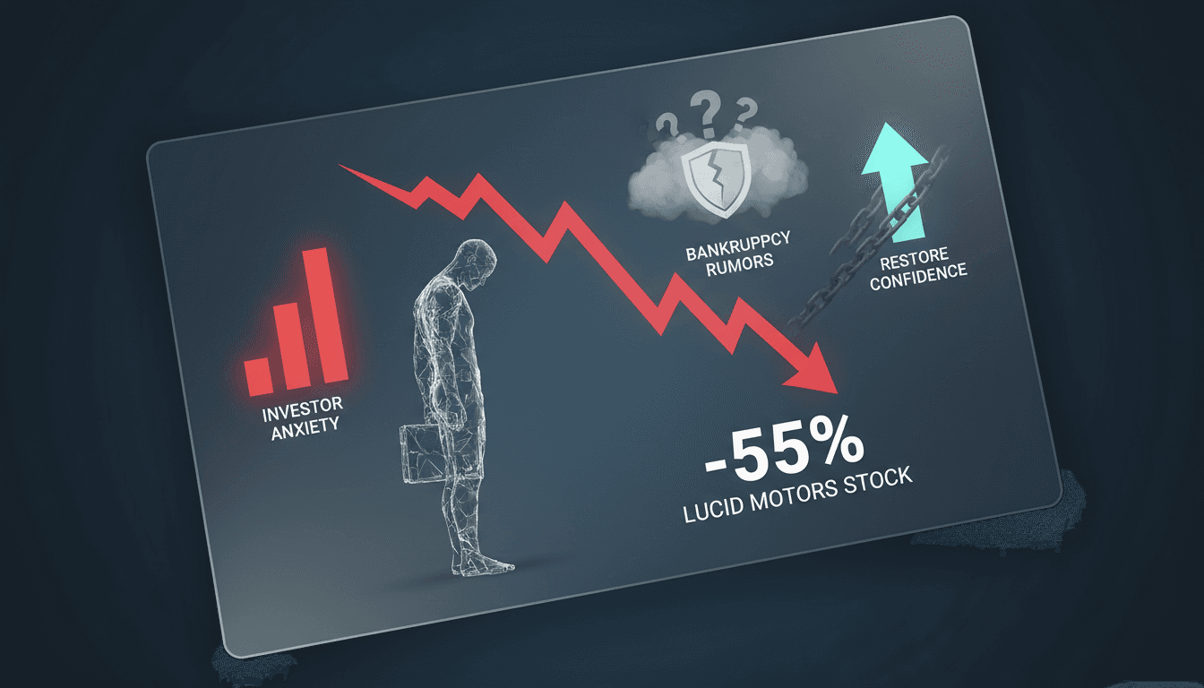 Lucid Motors stock performance chart showing significant decline