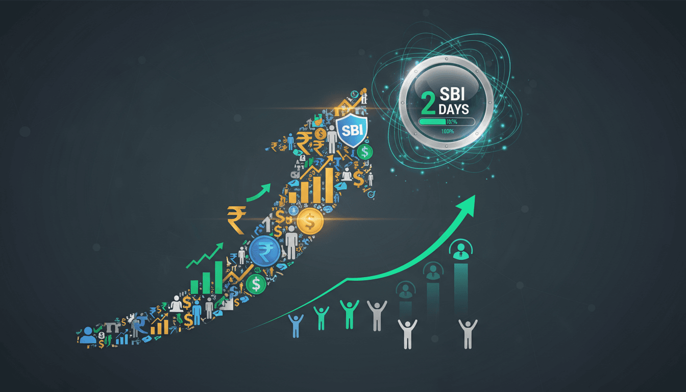 SBI Funds Management IPO announcement with investor engagement statistics.