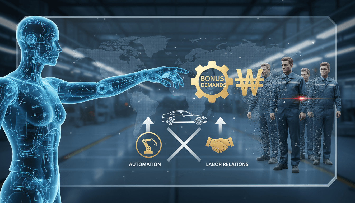 Hyundai workers on strike demanding job security and higher bonuses