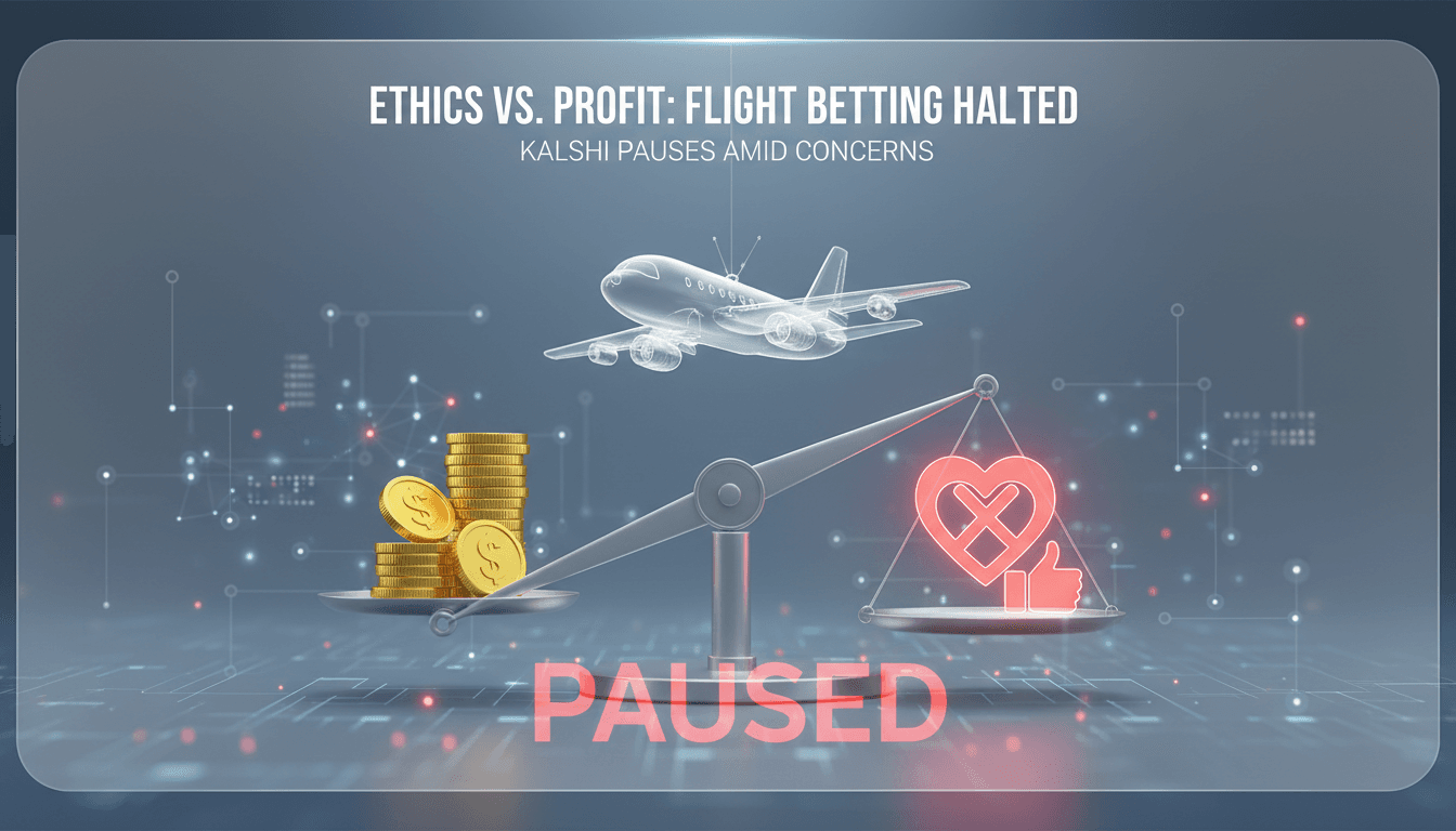Kalshi logo with a backdrop of an airport departure board